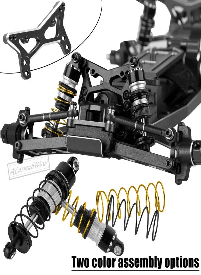 RCarmubWow RC Upgrades Part for L0S1 1/24 Micro-B,1/28 Micro-T,Driveshafts,Shocks,Shock Towers,A Arms,Caster Blocks,Steering Block,Stub Axle Carriers,Turnbuckles,Bearing & Screw Set,Black - Image 3